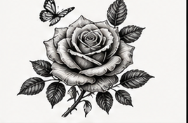Rose & Butterfly