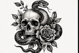 Skull & Snake