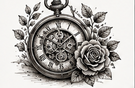 Pocket Watch & Roses