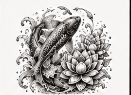 Koi & Lotus