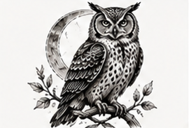 Owl & Moon