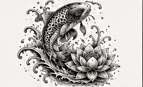 Koi Fish & Lotus