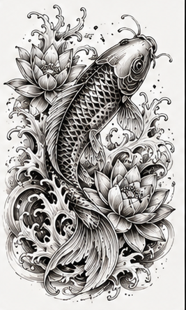 Koi Fish & Lotus