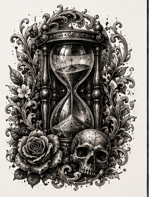 Hourglass & Skull