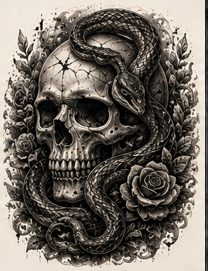 Skull & Snake